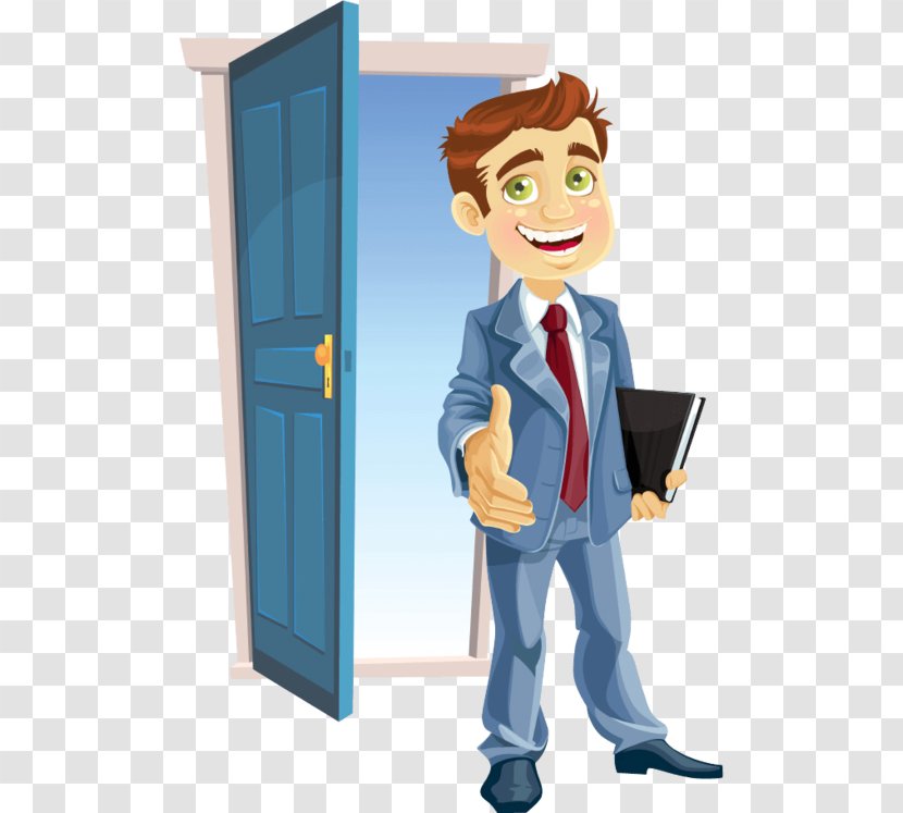 Job Interview Businessperson Seeker - Cartoon - Doorstep Transparent PNG
