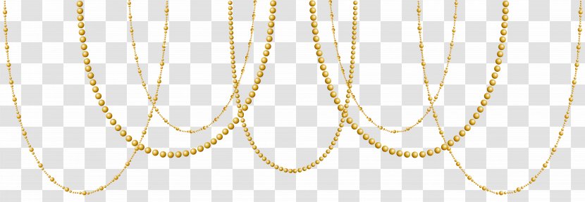 Necklace Gold Material Font - Jewellery - Pearl Border Transparent PNG