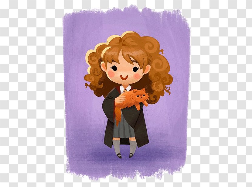 Hermione Granger Harry Potter Luna Lovegood Ron Weasley Crookshanks - Art Transparent PNG
