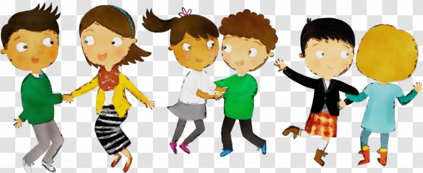 Cartoon People Social Group Child Sharing Transparent PNG