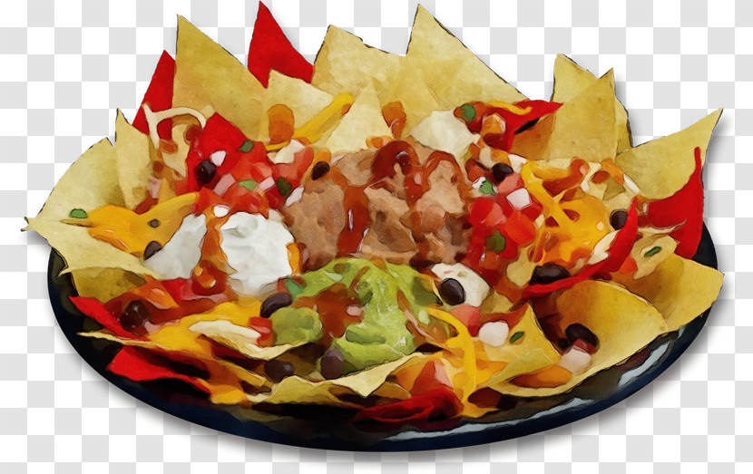 Junk Food Dish Food Cuisine Nachos Transparent PNG