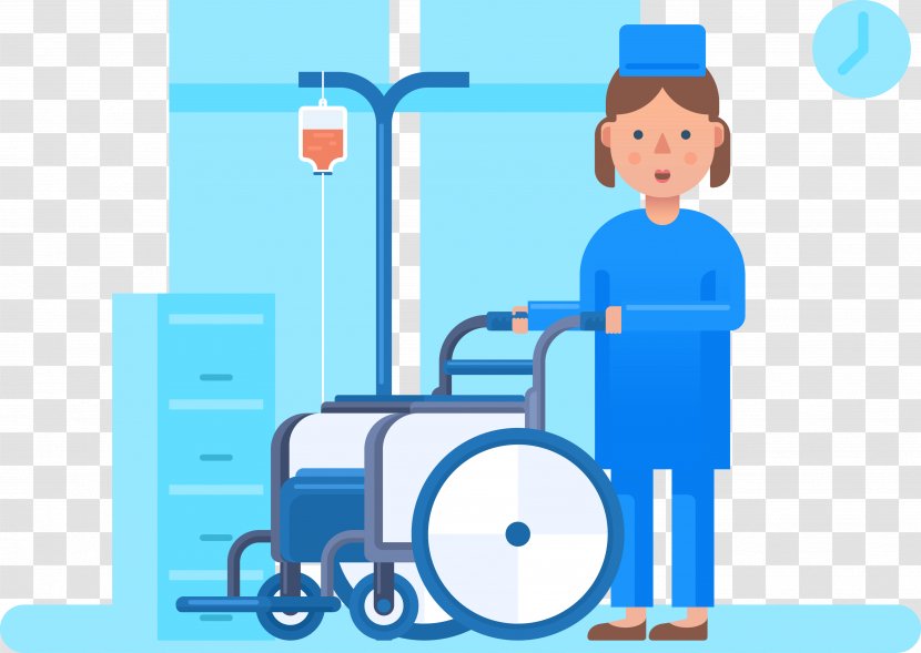 Health Care Nursing Clinic Physician Patient - Professional - Vector Wheelchair Nurse Transparent PNG