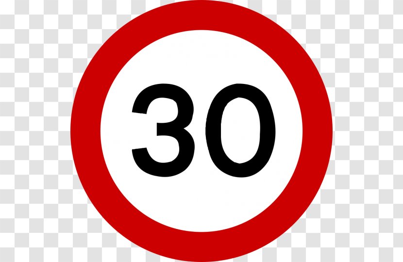 Traffic Sign Speed Limit Road - Signage Transparent PNG