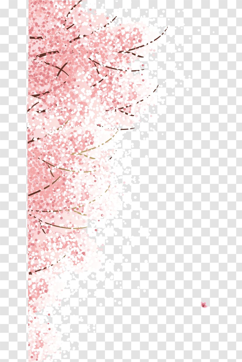 Plum Blossom Pattern Wallpaper Pink Snow - Flower - Background Material Transparent PNG