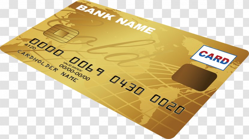 Bank Card Credit ATM - Payment - Golden Element Transparent PNG