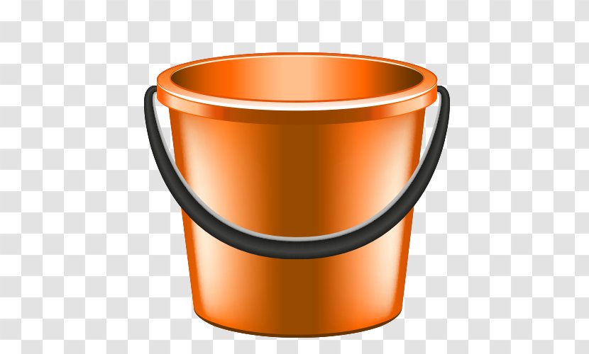 Cartoon Bucket - Red Transparent PNG