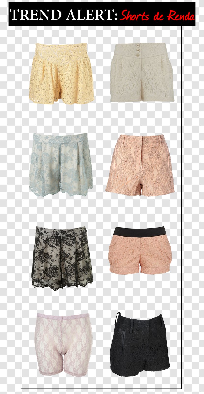 Shorts Waist Underpants - Rendas Transparent PNG