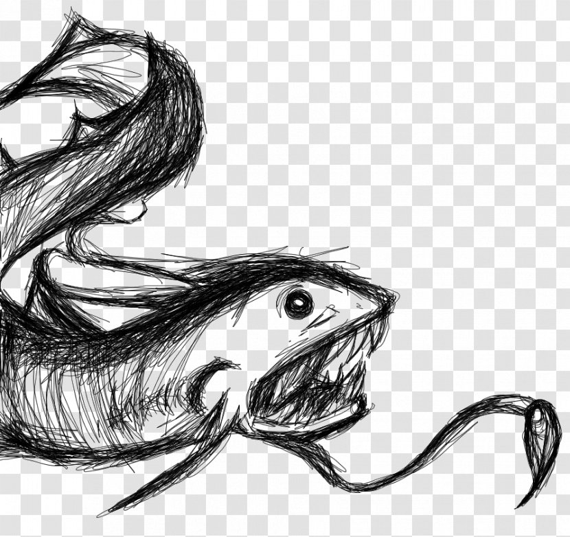 Mammal Line Art Drawing Sketch - Fish Transparent PNG