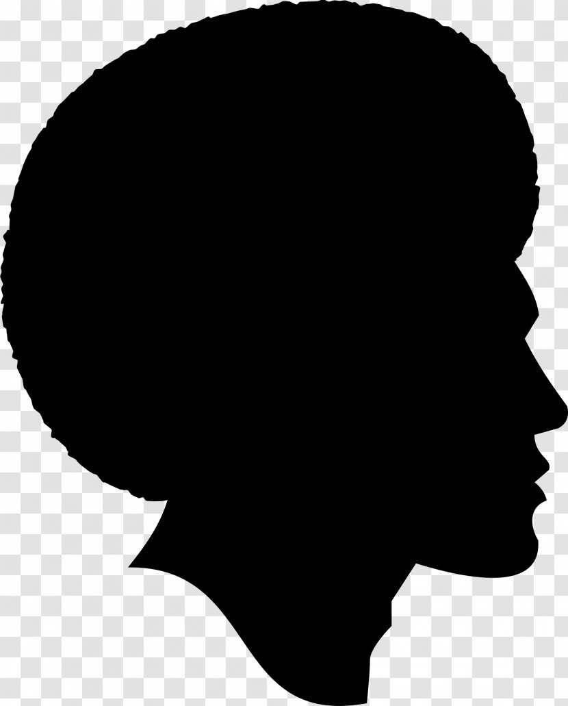 Black Silhouette Male Clip Art - Monochrome Photography - Afro Transparent PNG