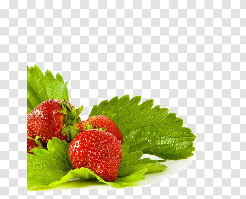 Strawberry Food Menu - With Leaves Transparent PNG