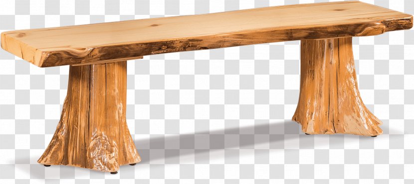 Table Dining Room Bench Log Furniture Live Edge Transparent PNG