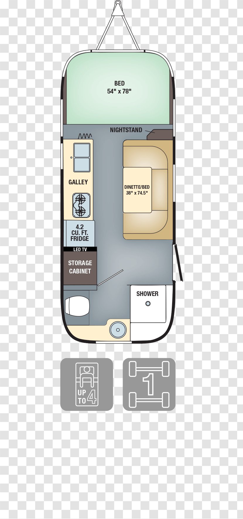 Airstream Floor Plan Caravan Sport - Landyacht - Wiring Diagram Transparent PNG