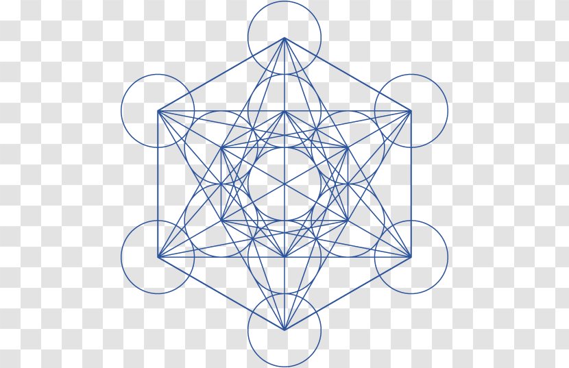 Overlapping Circles Grid Metatron's Cube Sacred Geometry - Symbol Transparent PNG
