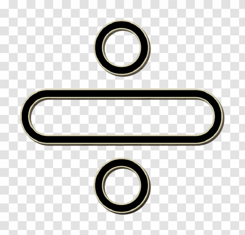 Division Icon Essential Set Calculator - Brass - Oval Rectangle Transparent PNG