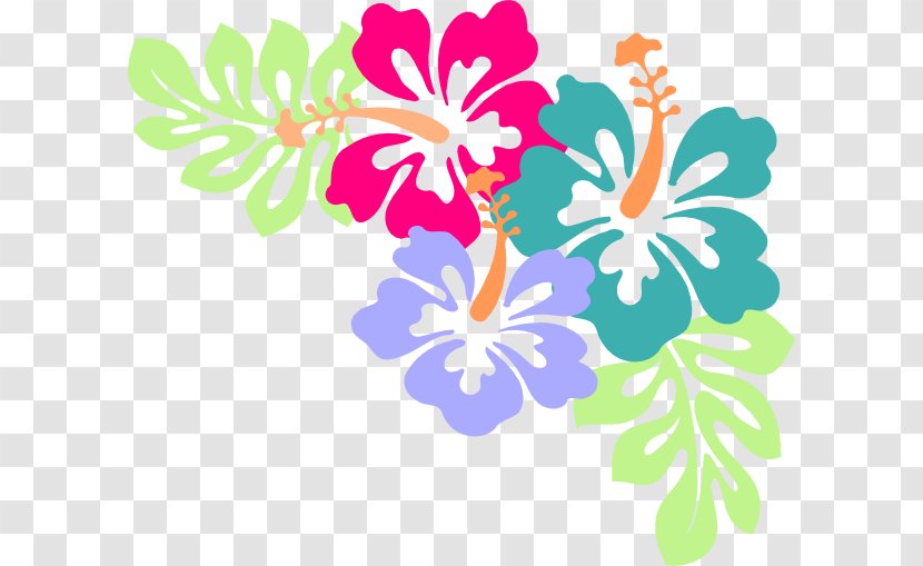 Hawaiian Flower Clip Art - Arranging - Peach Flowers Transparent PNG