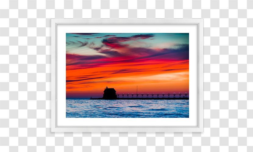 Grand Haven Picture Frames Photography Shore - Heat - Sunrise Over Sea Transparent PNG