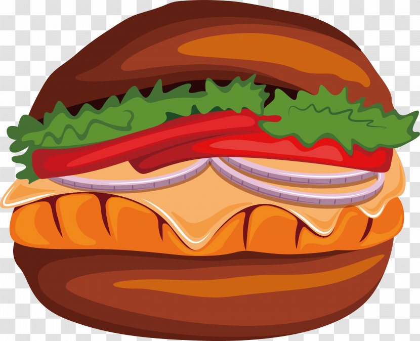 Hamburger Cheeseburger Hot Dog Veggie Burger Junk Food - Delicious Design Transparent PNG