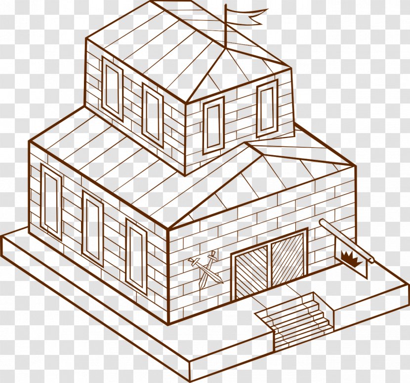 City Hall Line Art Clip - Structure - New Town Transparent PNG