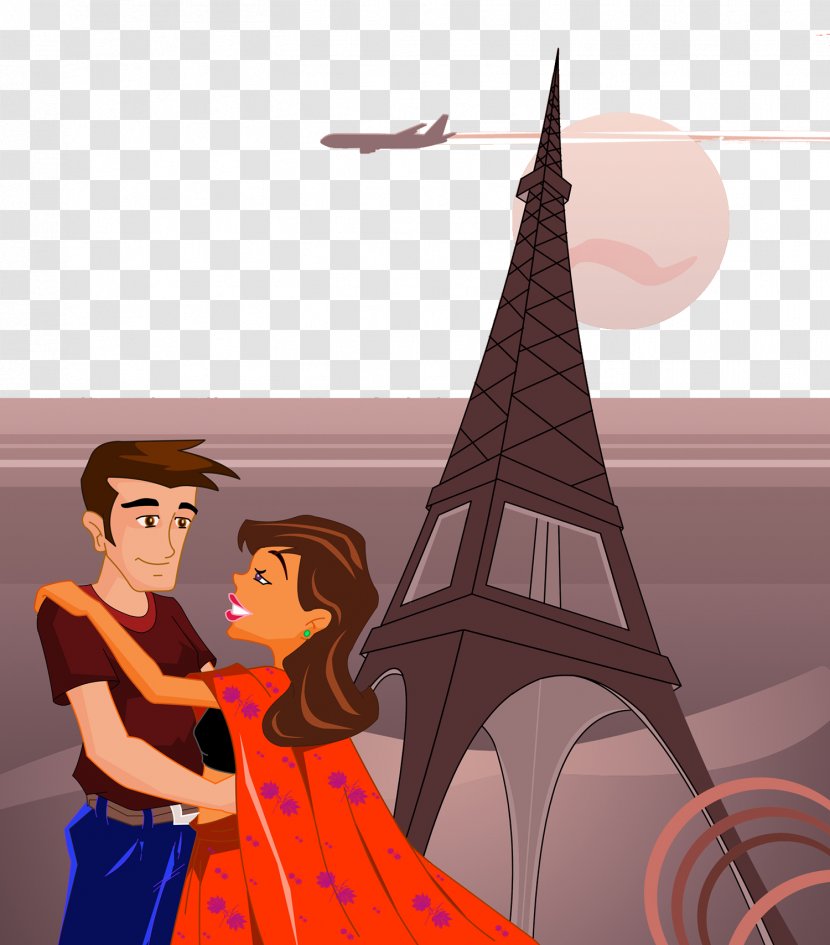 Eiffel Tower Stock Photography Illustration - Cartoon - Paris Love Illustrator Transparent PNG