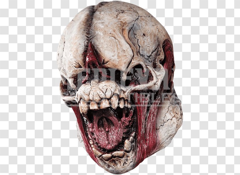 Latex Mask Skull Halloween Costume Monster - Horror Transparent PNG