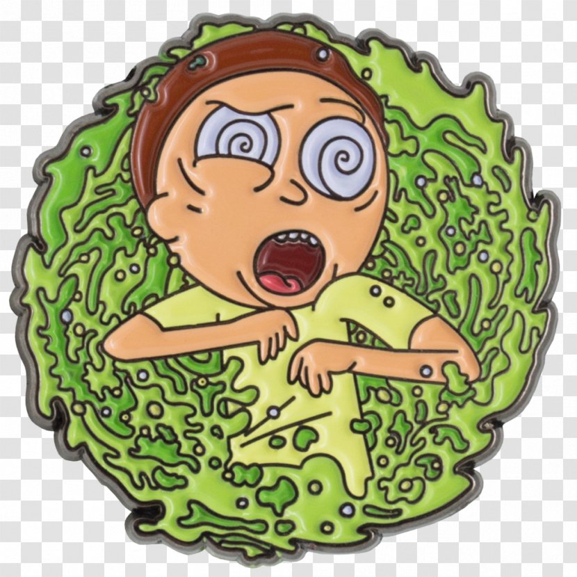 Morty Smith Lapel Pin Vitreous Enamel Cartoon - Flower Transparent PNG