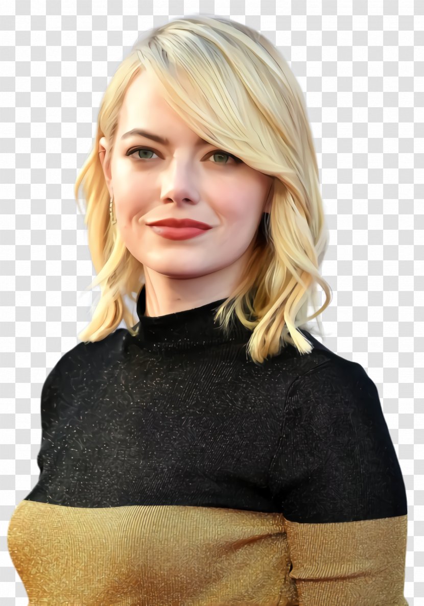 Woman Face - Blond - Beige Bob Cut Transparent PNG