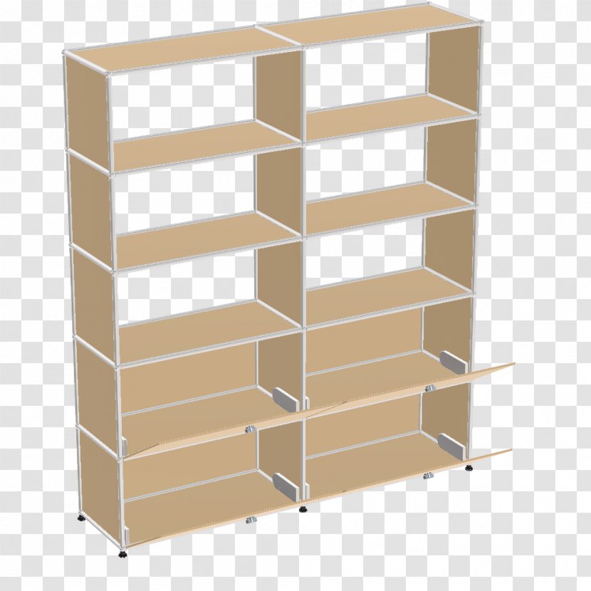 Shelf Bookcase USM Modular Furniture Cabinetry - Mediumdensity Fibreboard - Classical Transparent PNG