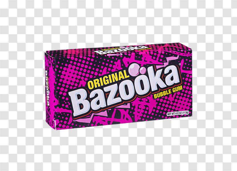Chewing Gum Bazooka Bubble Big Red - Brand Transparent PNG