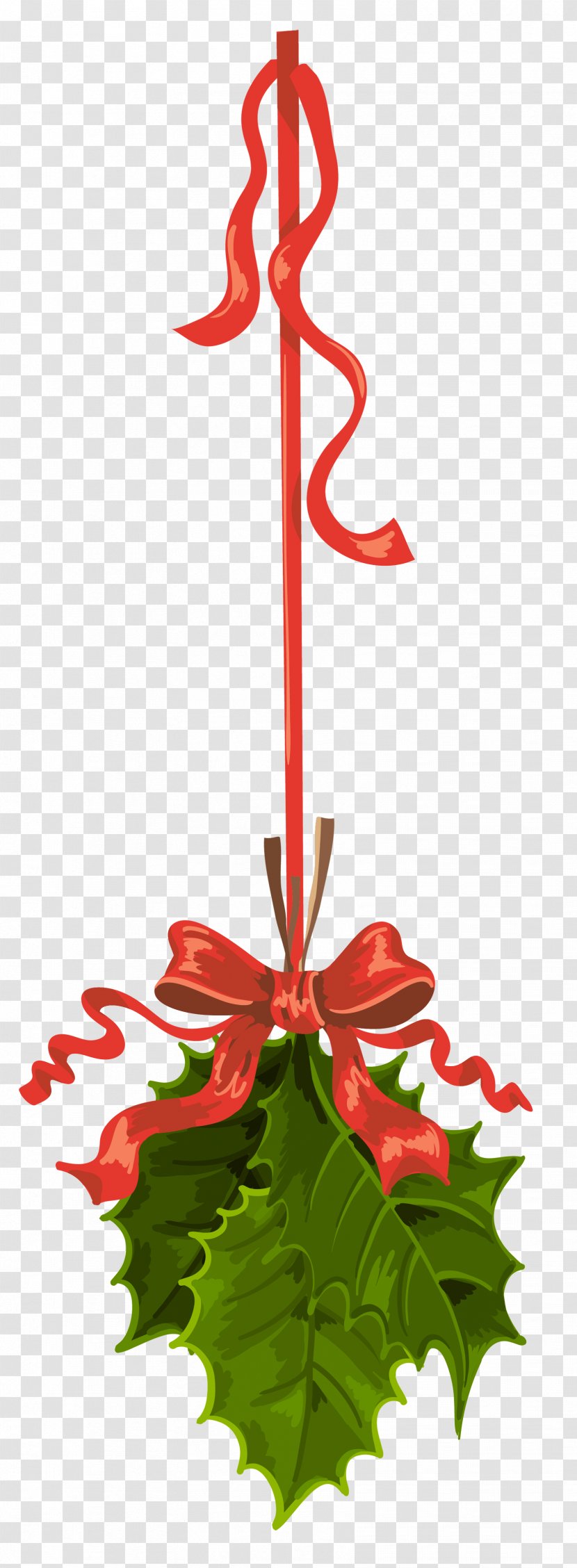 Mistletoe Christmas Clip Art - Thumbnail - Transparent Hanging Clipart Transparent PNG