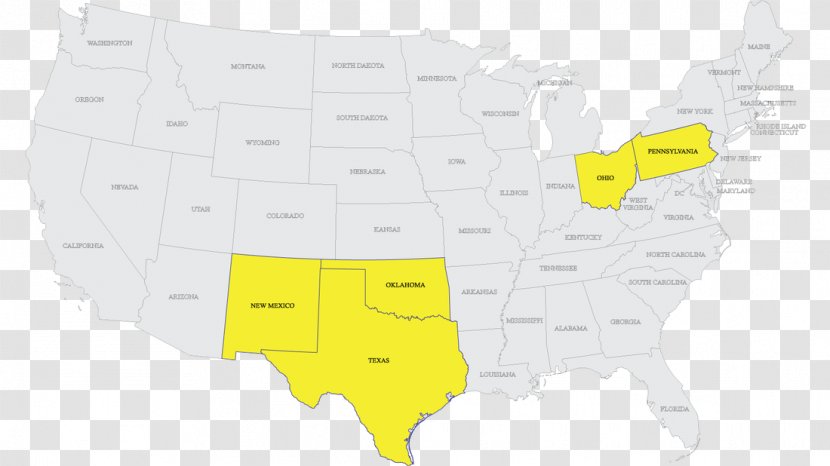United States Map - Yellow Transparent PNG