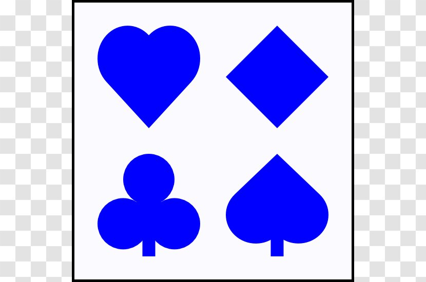 French Playing Cards Suit Clip Art - Silhouette - Card Symbols Transparent PNG