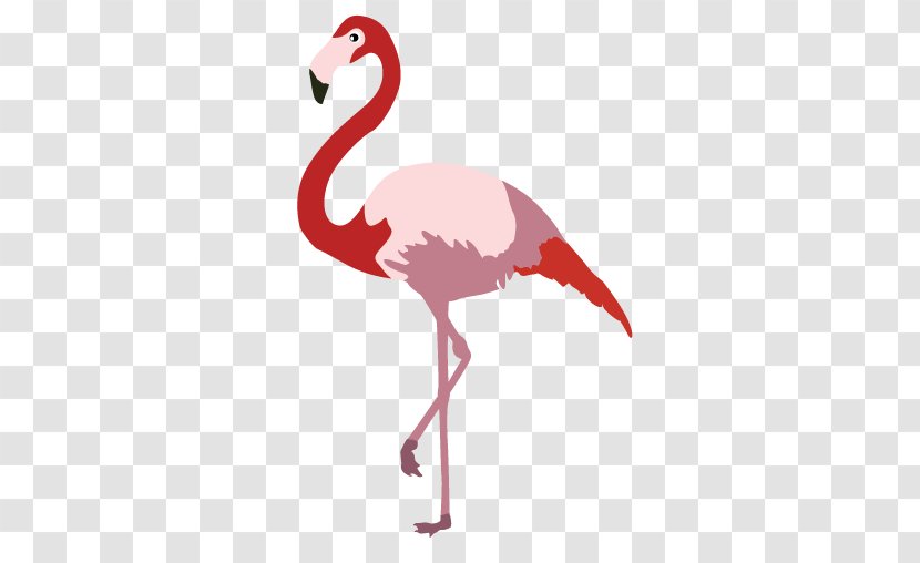 Cartoon Flamingo Bird - Watercolor Painting Transparent PNG