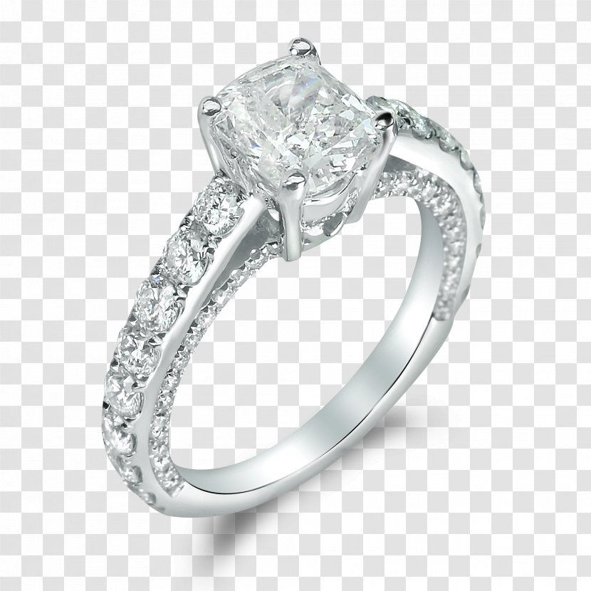 Silver Wedding Ring Body Jewellery Diamond - Metal Transparent PNG