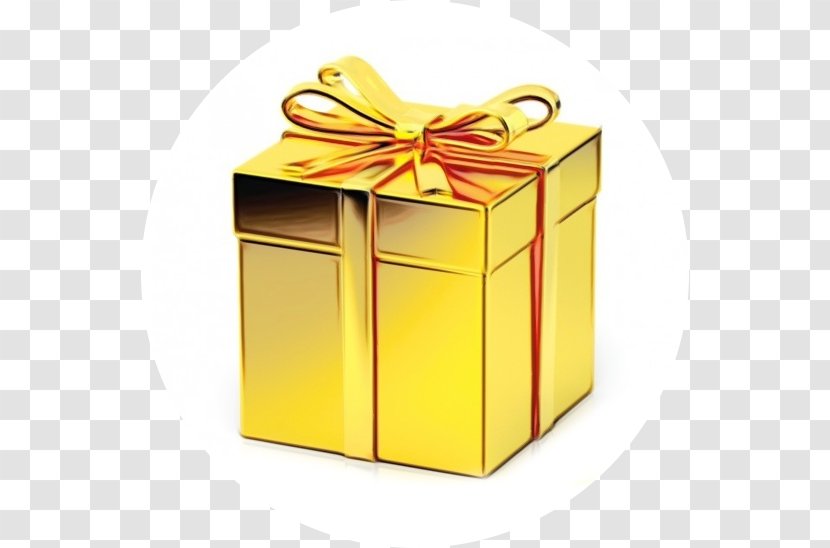 Gold Ribbon - Present - Wedding Favors Shipping Box Transparent PNG