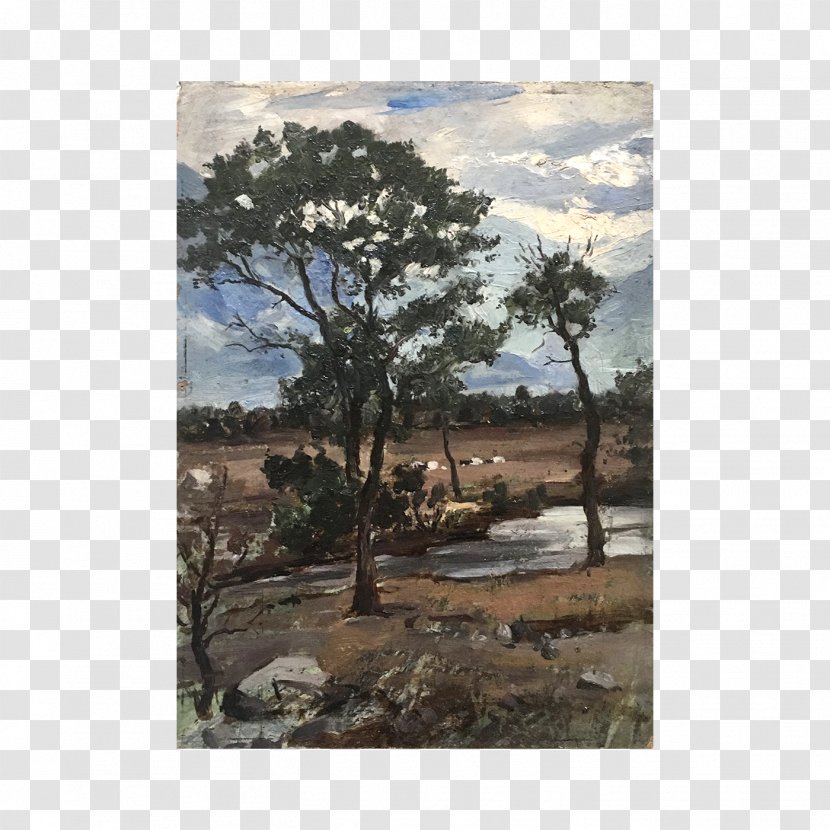 Watercolor Painting Tree Landscape - Paint - Oil Transparent PNG