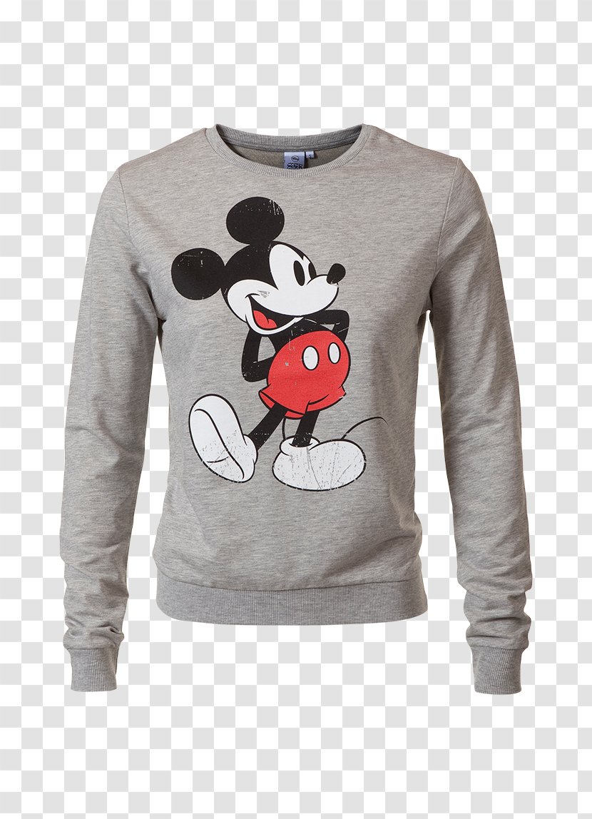 Sweater T-shirt Mickey Mouse Hoodie Minnie - Outerwear Transparent PNG