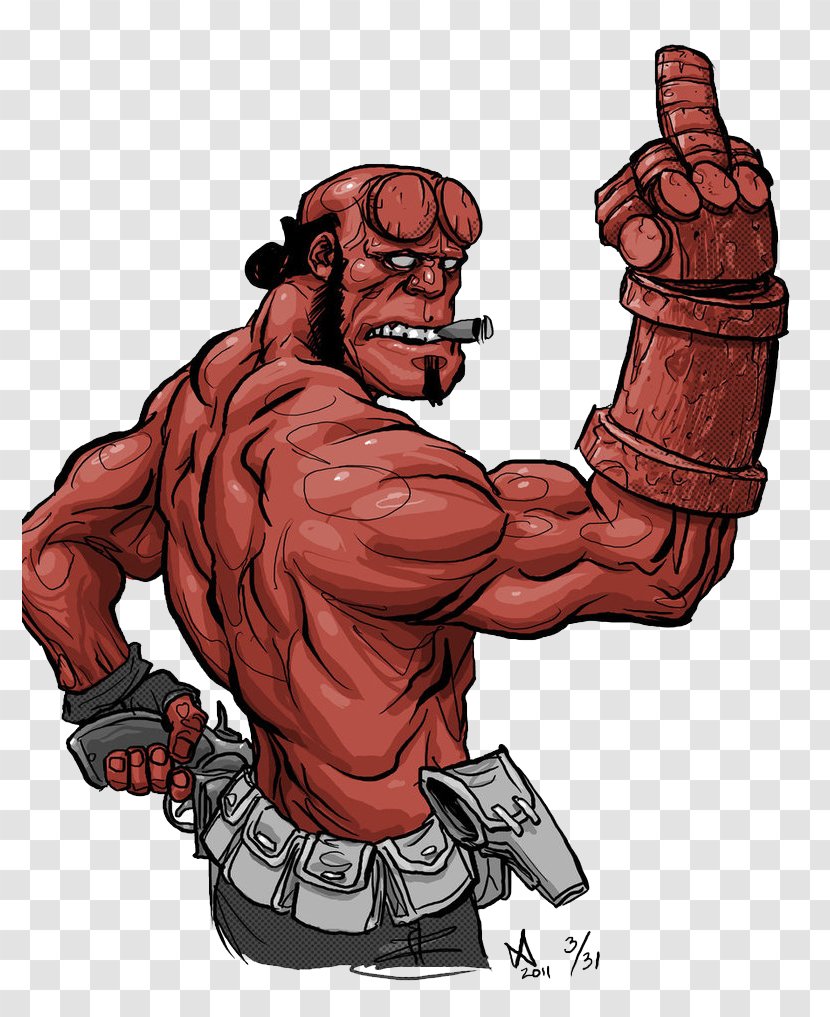 Hellboy Animated Comics Cartoon - Silhouette - Free Download Transparent PNG