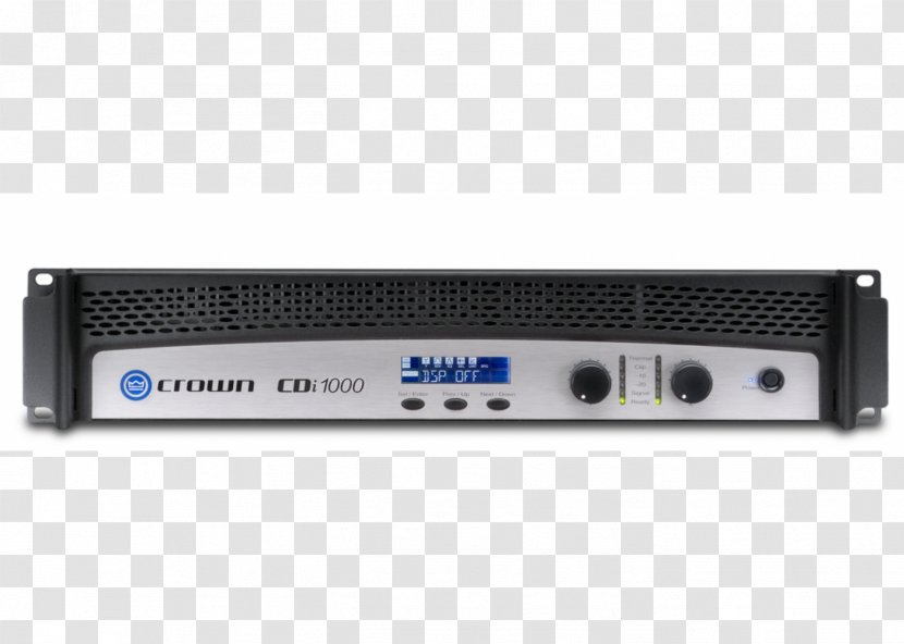 Crown Audio CDi 1000 Power Amplifier AV Receiver - Analog Signal - Radiocrown Transparent PNG