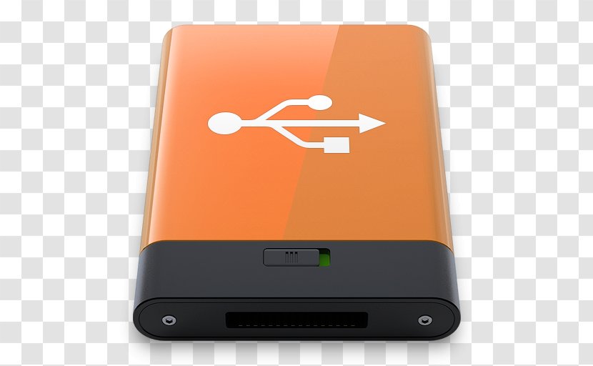 Electronic Device Gadget Multimedia Electronics Accessory - Usb Onthego - Orange USB W Transparent PNG
