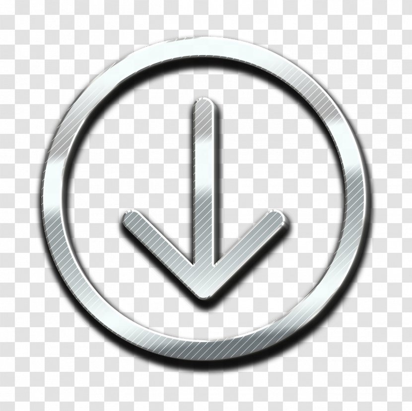 Arrow Icon Circle Down - Logo - Button Transparent PNG