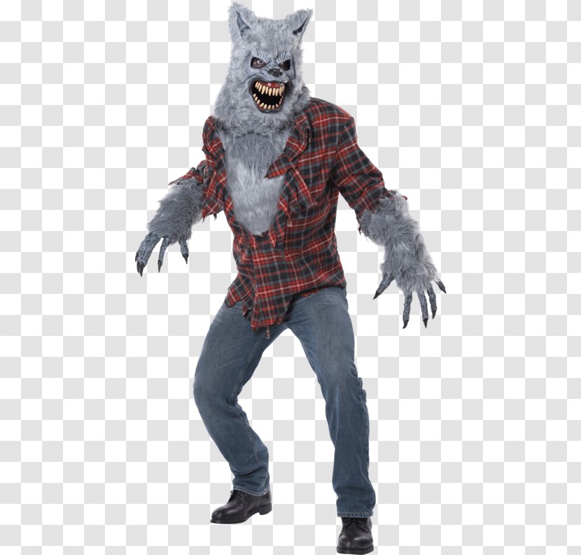 Halloween Costume Party Gray Wolf Mask Transparent PNG