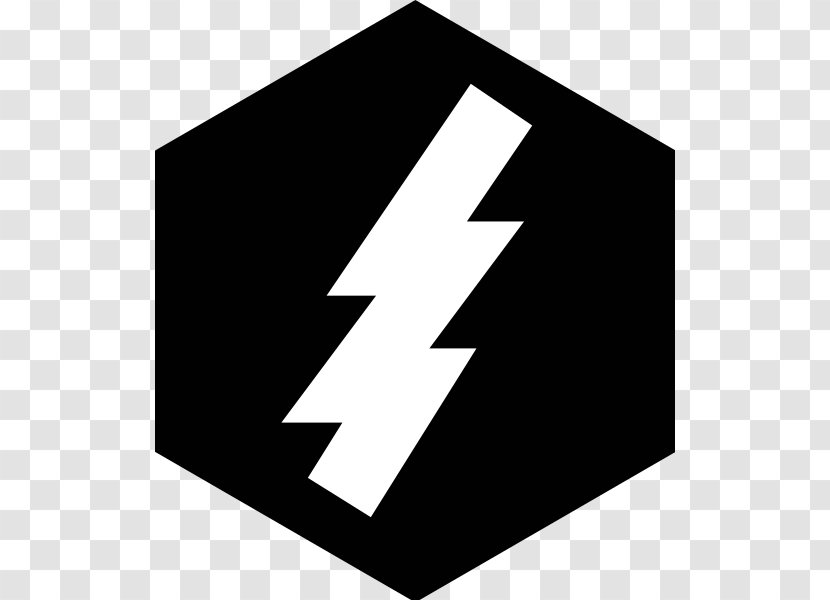 Logo Brand Thumbnail - Black - Lightning Transparent PNG