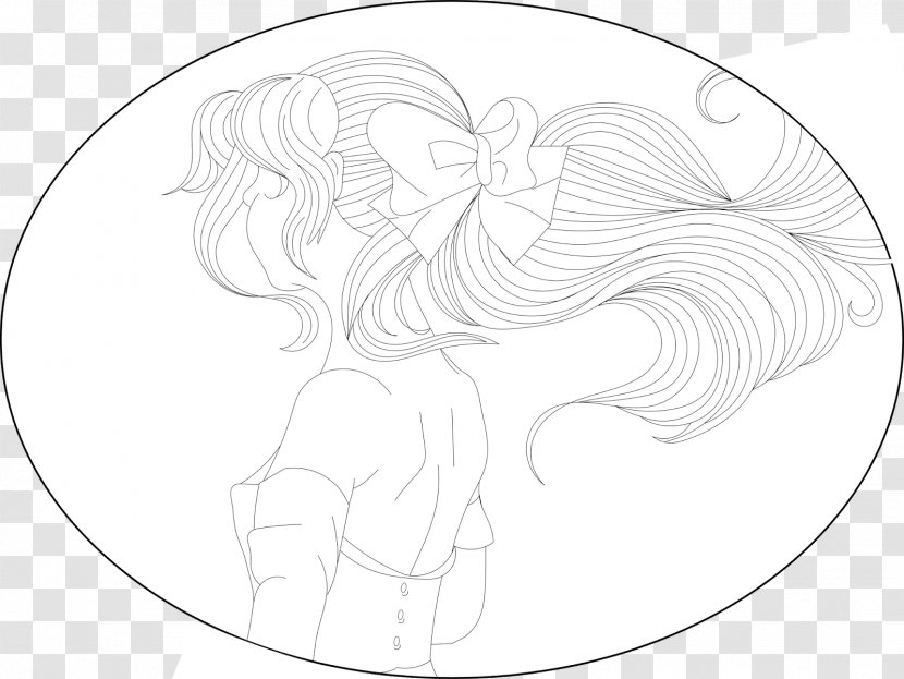 Line Art White Sketch - Heart - Blooming Sally Transparent PNG
