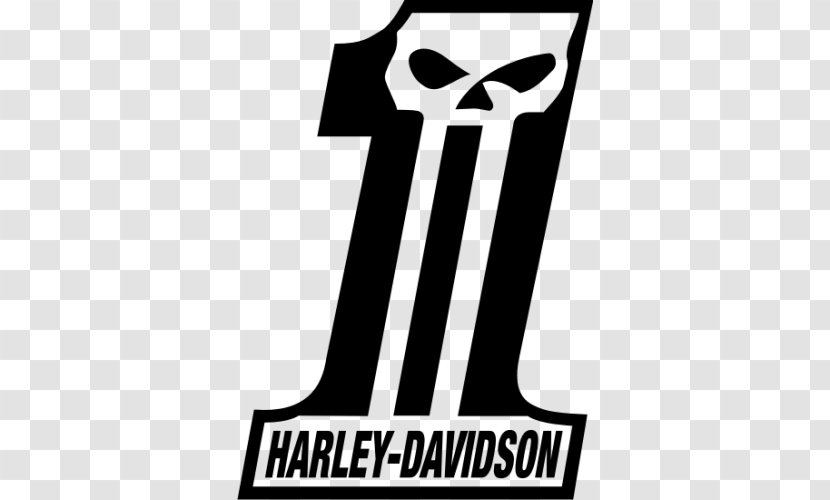 Wisconsin Harley-Davidson Motorcycle Decal Logo - Black And White - Skull Moto Transparent PNG