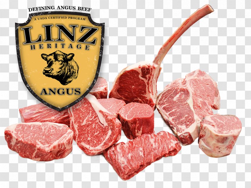Flat Iron Steak Ham Angus Cattle Game Meat Rib Eye - Cartoon Transparent PNG