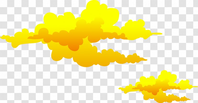 Euclidean Vector Cloud - Tree - Yellow Clouds Transparent PNG