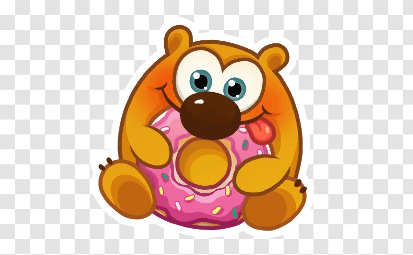 Sticker Telegram Cake Color Photography - Cartoon - Little Bear Transparent PNG