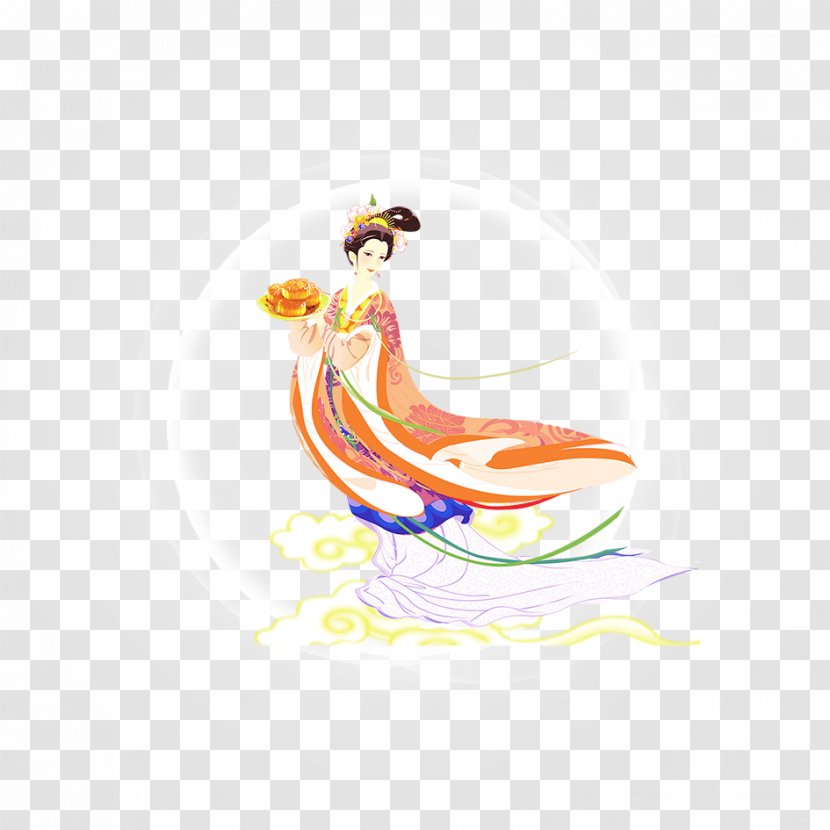 Mooncake Mid-Autumn Festival Change Banner Moon Rabbit - Rooster - Goddess Of The Transparent PNG