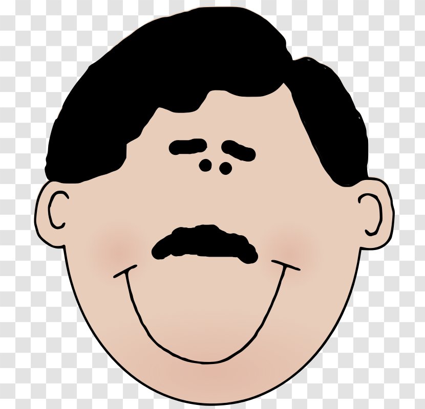 Handlebar Moustache Hair Clip Art - Face - Cartoon Transparent PNG