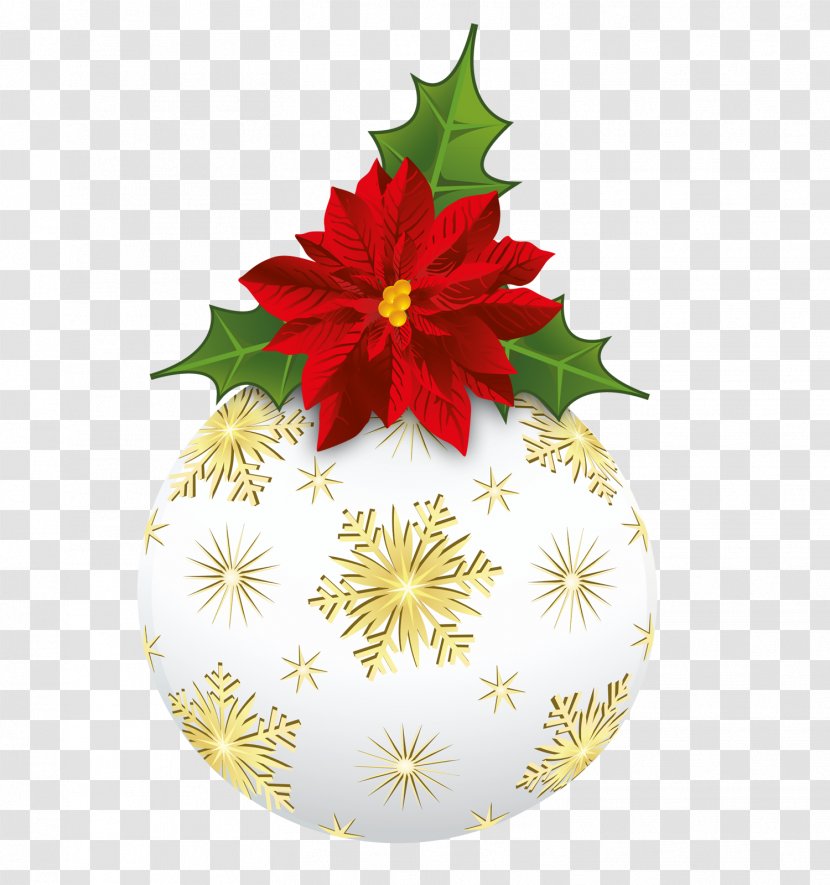 Christmas Ornament Flower Clip Art Transparent PNG